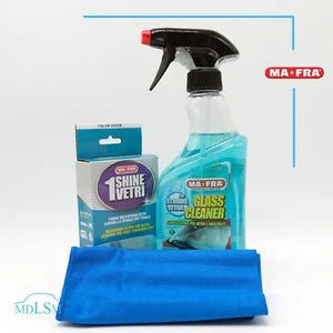 MAFRA KIT LAVAGGIO VETRI - GLASS CLEANER + 1SHINE VETRI PANNO IN MICROFIBRA - Imagen 1 de 1