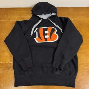 Cincinnati Bengals Sweatshirt Mens Large Black Hoodie Pullover NFL Football - Picture 1 of 5