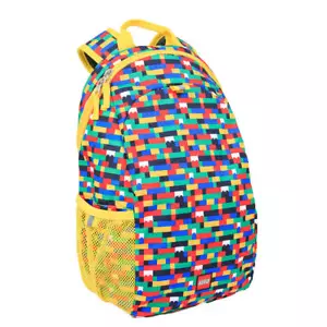 LEGO Yellow Brick Wall Heritage Classic 16" Backpack NWT - Picture 1 of 1
