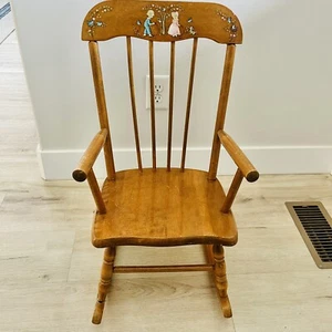 Vintage Oak Hill Childs/ Toddler Rocker Colonial Style - Picture 1 of 9