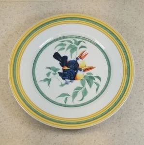Hermes Porcelaine Paris Toucans Salad Plate 7 1/2" Excellent Condition - Picture 1 of 5
