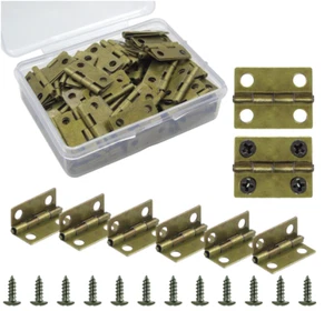 100 pièces petites charnières pour boîte en bois mini charnière bijoux charnières 1 pouce⭐⭐⭐ - Photo 1/6
