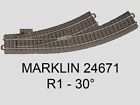 Aiguillage courbe à gauche R1 - 30 degrés voie C Marklin 24671