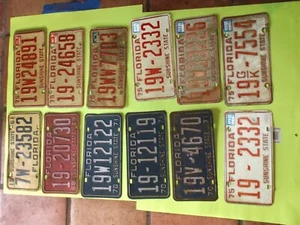 (12) TARGHE VINTAGE FLORIDA 61 68-69 70-71 75 - Foto 1 di 1
