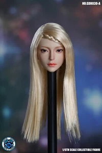 1/6 SDH030A Braid Blonde Hair Girl Head Model Fit for 12'' TBLeague Action Figur - Picture 1 of 4