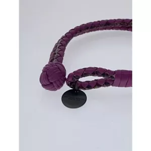 Bottega Veneta Intrecciato Bracelet Bangle Made in Italy Leather Pink Authentic - Picture 1 of 3