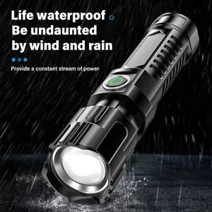 LED Mini wiederaufladbare Taschenlampen hohe Lumen einstellbare Helligkeit für Camping - Bild 1 von 8