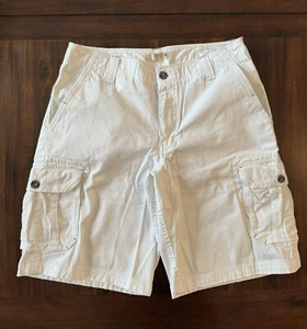 Men’s Route 66 Cargo Shorts, Color White, Inseam 10” Sz 32/34”, No Damage - Picture 1 of 2