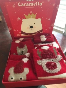 Caramella 4-Pairs Kids Christmas Socks - Picture 1 of 6