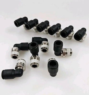 (12pk) Parker/Legris 3109 90° 1/4npt Push To Connect 5/16” Tube《Price To Sell》 - Image 1 of 4