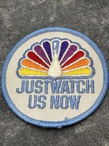 VTG NBC Just Watch Us Now Iron On 3” Patch - Picture 1 of 2