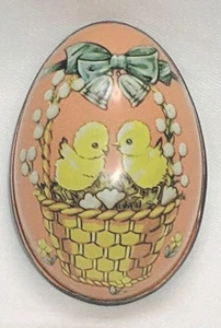 Liam Devlin Metalldose Litho Osterei Süßigkeiten Behälter Küken Korb England - Bild 1 von 11