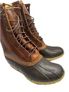 Women’s LL Bean Boots 10” Waterproof Shearling Lined Tumbled Leather Tan/Brown - Picture 1 of 18