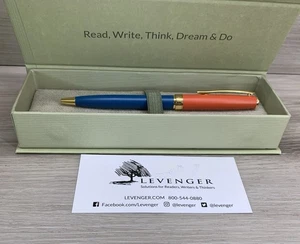 Levenger Notespiration Ballpoint Pen - Orange / Blue - #AP19858 New In Box - Picture 1 of 8