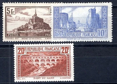 FRANCE 1929 240-242 * FLAWLESS SET of stamps HIGHEST VALUES (05394 - Image 1 of 2