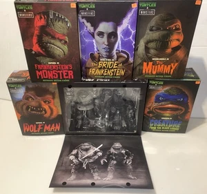 TMNT Juego de 5 Monstruos Universales Tortugas y Doble Característica = 7 Estatuillas - Imagen 1 de 9