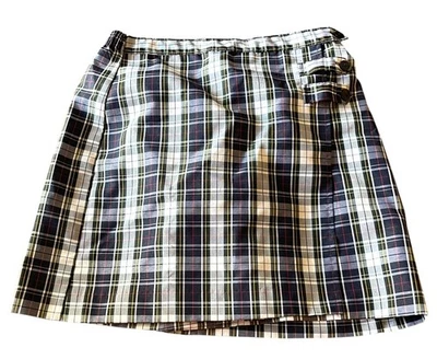 Dennis Uniforme Niñas Falda Escolar a Cuadros Skort H12 1/2 Talla 12.5 Cintura Ajustable Foto 1 de 4