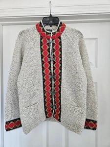 Brooks Brothers Vintage Women Sz M Nordic Fair Isle Wool Sweater Made Denmark - Picture 1 of 8