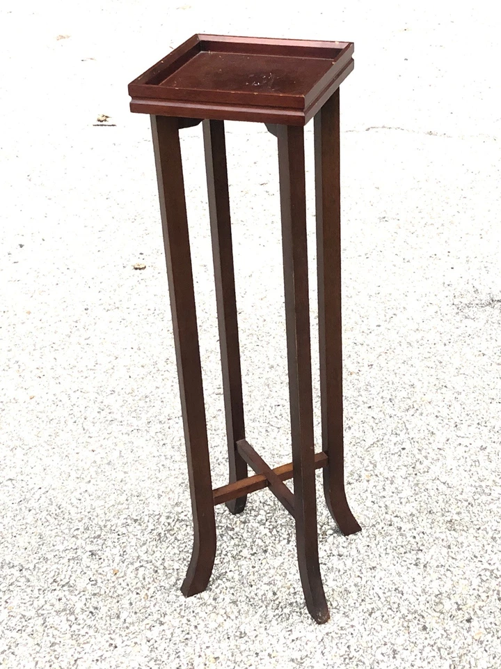Vintage Bombay Company Pedestal Table Plant Stand Display Removable Tray 37.5” T - Image 1 of 4