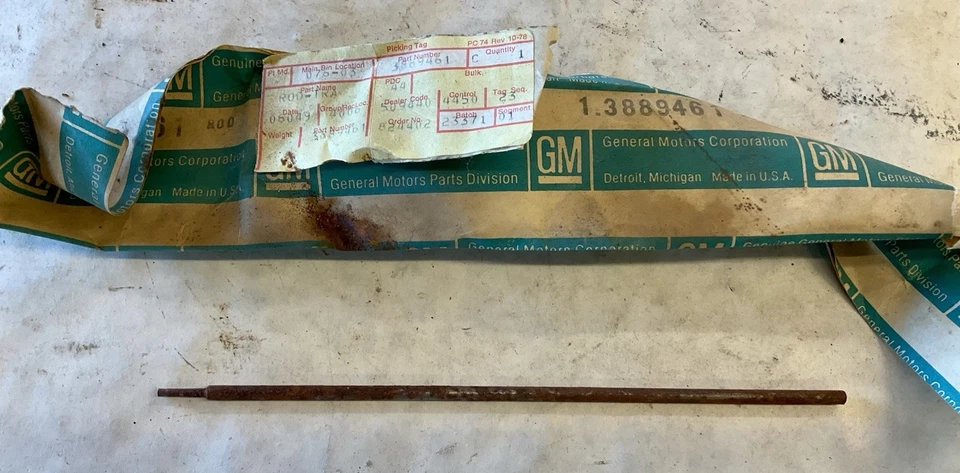 1964-1967 Chevrolet Corvette Speed Shift Control Reverse Release Rod GM NOS SR22 - Image 1 of 1