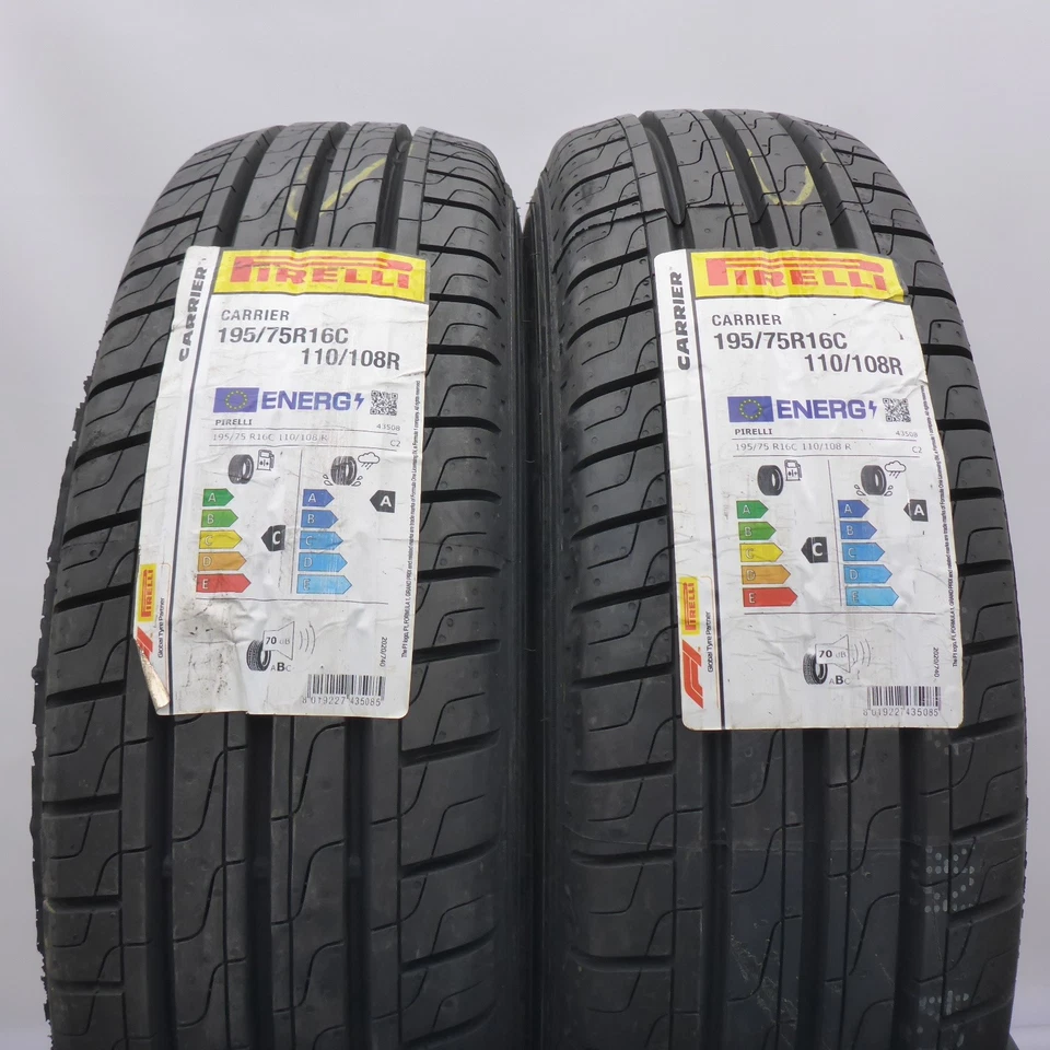 195 75 16C 2x Pirelli 195/75 R16C 110/108R Neumáticos 2023 como Nuevo Completo - Imagen 1 de 4
