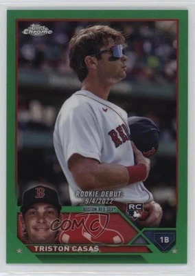2023 Topps Chrome Update Debut Green Refractor /99 Triston Casas Rookie RC - Image 1 of 2