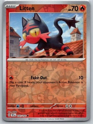 Litten - 032/162 Reverse Holo SV05: Temporal Forces NM - Image 1 of 2