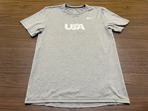 Team USA Baseball Player Issued Men’s Gray T-Shirt - Nike Dri-Fit - Medium - Photo 1/5