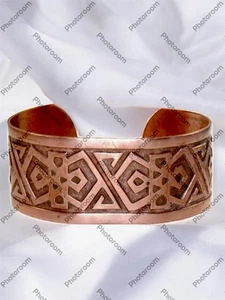 Park Lane Wide Cuff Bracelet Solid Copper BOHO Southwestern Design - Picture 1 of 16