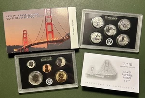 2018-S San Francisco Reverse Silver Proof Set - OGP - Picture 1 of 5