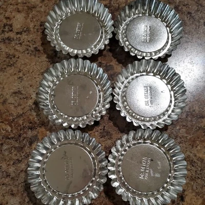 DR. OETKER Juego de 6 Sartenes Quiche Mini Acanaladas de Metal 4" Tarta Flan Hechas en Alemania Foto 1 de 4