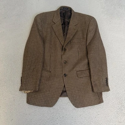 Blazer Ralph Lauren Para Hombre Talla 40 S Marrón Pata de Gallo Lana Cachemira Foto 1 de 4