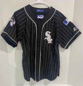 Vintage Starter Chicago White Sox Pinstriped Baseball Men's Jersey XL Adult MLB - Picture 1 of 11