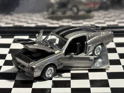 1/64 1967 FORD MUSTANG SHELBY GT500 ELEANOR SILVER WITH BLACK STRIPES M20 - Image 1 of 4