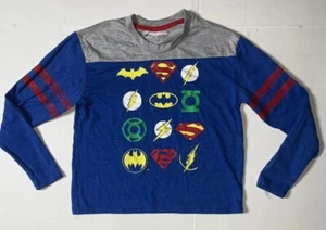 Preowned- D.C Comics Justice League Long Sleeve Logo Shirt Boys (Size S) - Picture 1 of 3