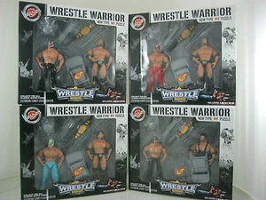 STOCK CLEARANCE ON PACK OF 2 WRESTLE WARRIOR FIGURES WRESTLE KING - Picture 1 of 8