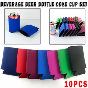 10Stk Bier Wein Kühlmanschette Neopren Kühler Flaschenkühler GetränkehüllenParty - Bild 1 von 11