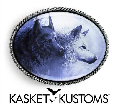 Wolf Pack Hebilla de Cinturón - Wild Animal Spirit Hebilla Hecha a Mano - 635-SO Foto 1 de 4