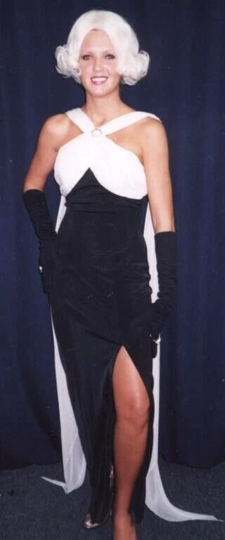 Hollywood Style Dress Gown Floor Length w/ Drape SZ SM Accessories not included - Image 1 of 1