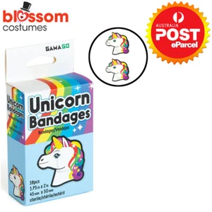 NGW23 18pcs GAMAGO Unicorn Bandage Plaster Sterile Bandaid Adhesive Novelty Gift - Picture 1 of 3