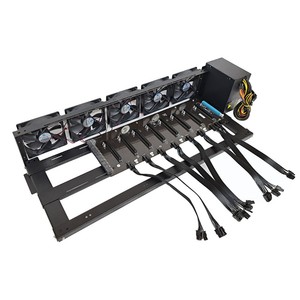 8 GPU Motherboard Mining Rig Frame Stackable Open Miners Computer Case B75 B85