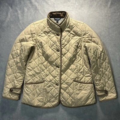 St Johns Bay 夹克女式大号绗缝灯芯绒装饰法兰绒衬里 — 第 1/4 张图片