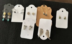 7 Sets Ohrstecker verschiedene Designs silber & goldfarbene Kristalle Perlen - Bild 1 von 10
