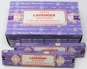 Satya Nag Champa LAVENDER Incense Sticks: Choose 15 30 45 90 or 180 gm - Picture 1 of 17