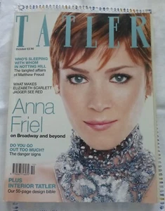 ANNA FRIEL - TATLER Magazine (UK) Oct 1999 - Good as new. Excellent conditon. - Picture 1 of 3