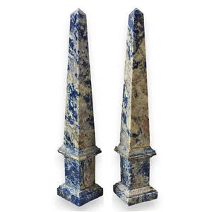 Coppia di Obelischi in Sodalite Blu H 30cm - Photo 1 sur 1