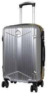 Hartschalen Koffer Trolley Reisekoffer Reisetrolley Handgepäck Haimar Silber - M - Bild 1 von 6