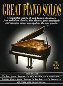 GREAT PIANO SOLOS - THE BLACK BOOK - 45 PIANO SOLOS - GC - FREEPOST - Picture 1 of 2