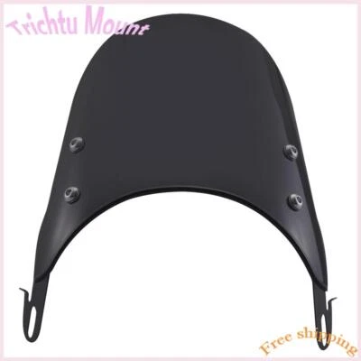 Parabrisas de motocicleta de 5-7"" para Honda Yamaha Kawasaki Suzuki negro Foto 1 de 4