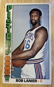 BOB LANIER 1976-77 Topps Basketball Card #10 Detroit Pistons TALL BOY 